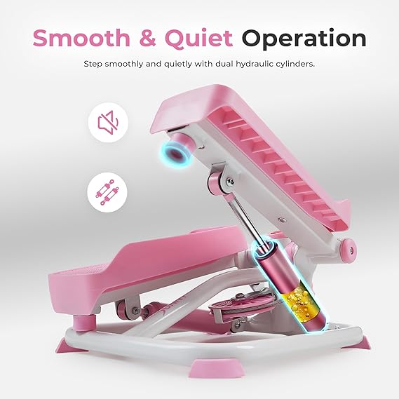 Sunny Health & Fitness Smart Mini Steppers for Exercise at Home Stair Step Stepper Full-Body Workout Gym Equipment.