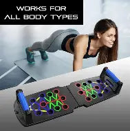 Push Up Board Multi-function Pushup Bars Handles Portable Foldable Workout Exercise Fitness Calisthenics Equipment at Home Office Floor Gym Accessories for Men and Women