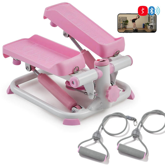 Sunny Health & Fitness Smart Mini Steppers for Exercise at Home Stair Step Stepper Full-Body Workout Gym Equipment.
